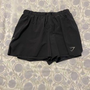 Gymshark 5 inch inseam shorts with liner shorts